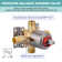 Round Single Lever 7-Function Showerhead With 1.8 GPM Flow Rate, Tub And Shower Mixer Faucet In Brushed Nickel