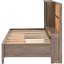 Lit de repos simple en bois antique avec rangement, planche de liège, ports et 3 tiroirs - Pin massif pour tablette de décoration de chambre à coucher-792031626