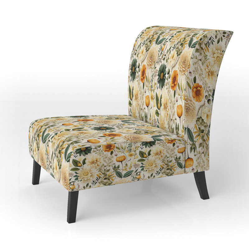 Fauteuil de chambre à motif floral bohème et éclectique Floral Wanderlust