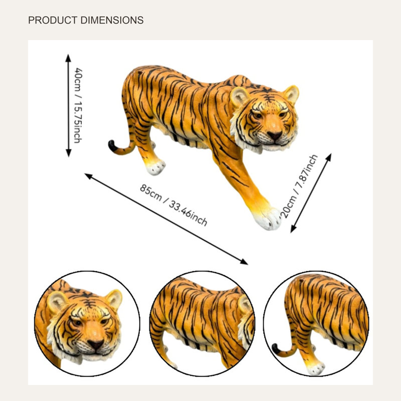 Walking Tiger Garden Statue, Orange