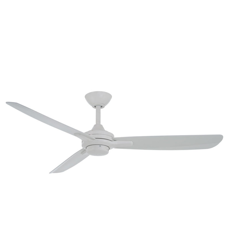 52" Rudolph 3-Blade Propeller Ceiling Fan with Wall Control, Flat White