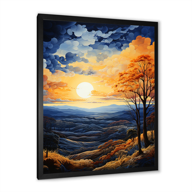 Bluford Sky of Tranquility II - reproduction, H 44 po x l 34 po x P 1,5 po, Cadre photo noir