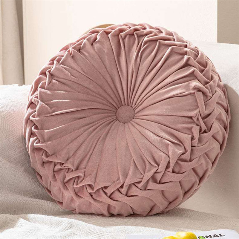 Lanajah Round Pillow Cover & Insert, Pink