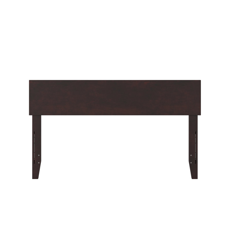 Tête de lit en bois massif Daurice, Lit double, Espresso