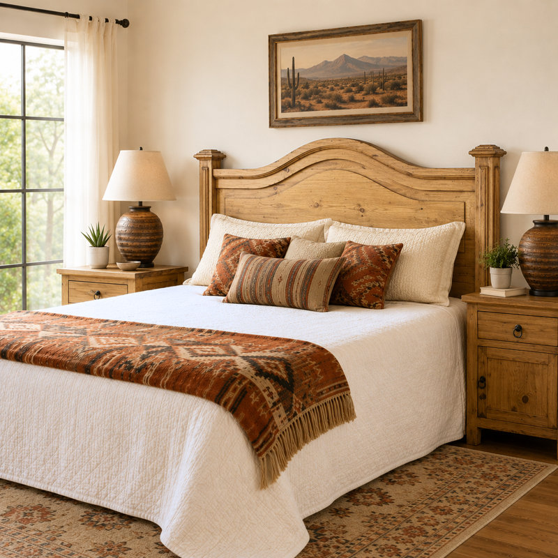 High Desert Honey Solid Wood Headboard
