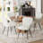 Upholstered Chenille Dining Chairs With Metal Legs (Set Of 6)-1678215890-1678215901