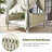 57.5" Outdoor Patio Daybed With Curtains-405734863