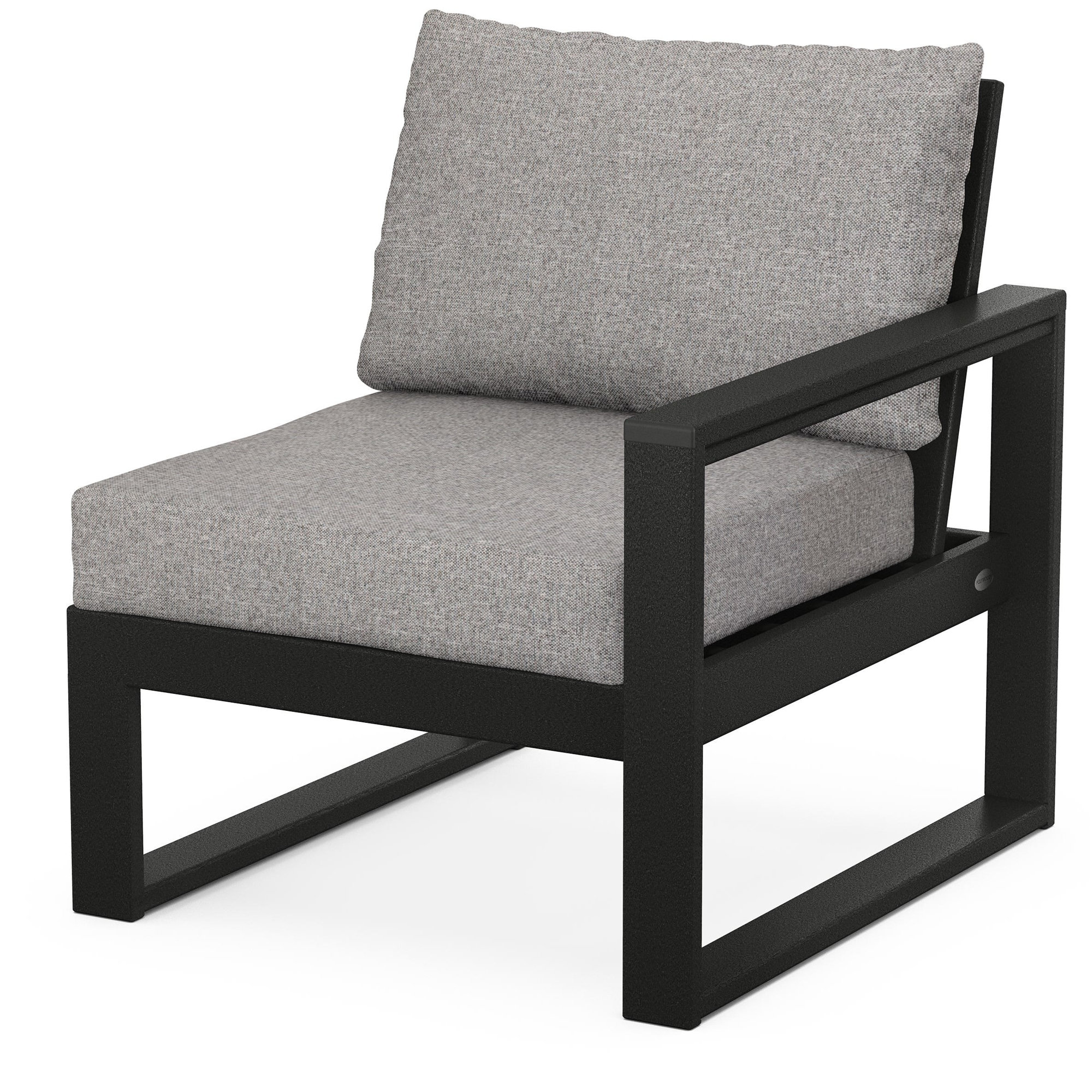 POLYWOOD Outdoor Lounge Chair, Black, Grey Revolution®