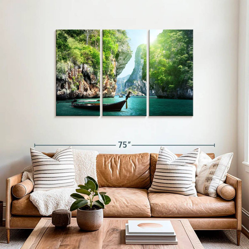 Mehar Railay Waterfalls, 36" H x 57" W
