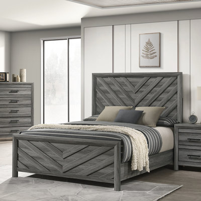 Lit de style moderne en bois