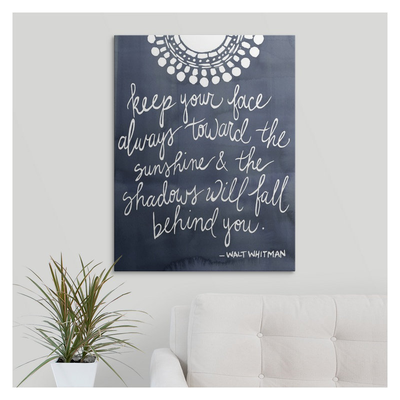 Adina Sun Quote II «Grace Popp», art textuel, H 48 po x l 36 po x P 1,5 po, Toile