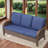 Grand Patio Outdoor 71'' Wicker Outdoor Sofa, Wicker Sectional Patio Sofa With Comfy Cushions For Yard, Garden, Pool-1412569620