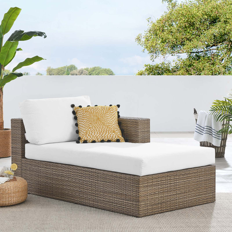 Modway Convene Outdoor Patio Outdoor Patio Right-Arm Chaise, White