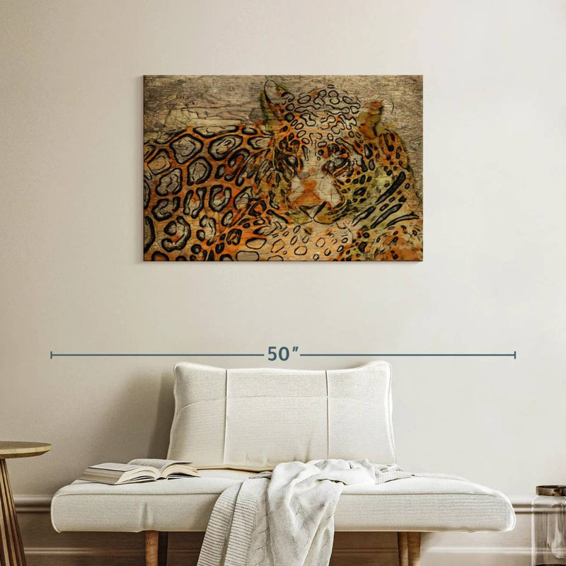 Brampt Wild Cat Skin, 24" H x 36" W
