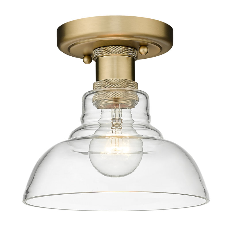 Searcy Glass Flush Mount, Brushed Champagne Bronze, Clear Glass
