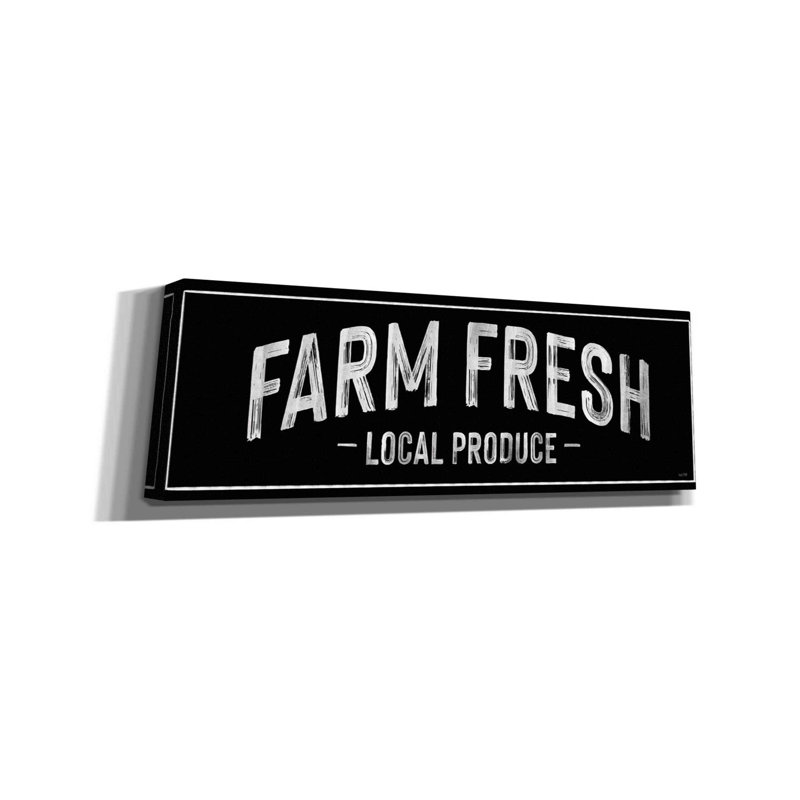 «Farm Fresh local produce» par House Fenway, art mural sur toile, H 20 po x l 60 po x P 1,5 po