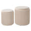 37.5cm Wide Velvet Cylinder Striped Standard Ottoman