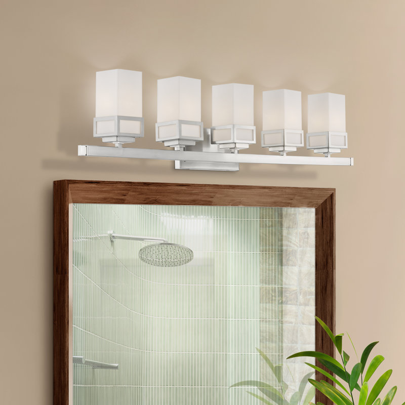 Nailwell 5 - Light Dimmable Vanity Light, Brushed Nickel