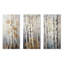Silver Tree Birchs Breath - Tree Birch Metal Wall Art Set Of 3-890422214