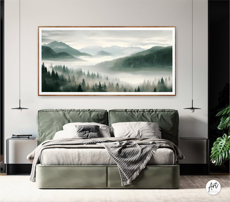 Parc national des Great Smoky Mountains, art mural horizontal, Toile tendue, H 30 po x l 60 po x P 1,5 po