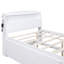 Lit plateforme avec tête de lit à DEL avec rangement, lit gigogne simple et 3 tiroirs (lit)-1470722754