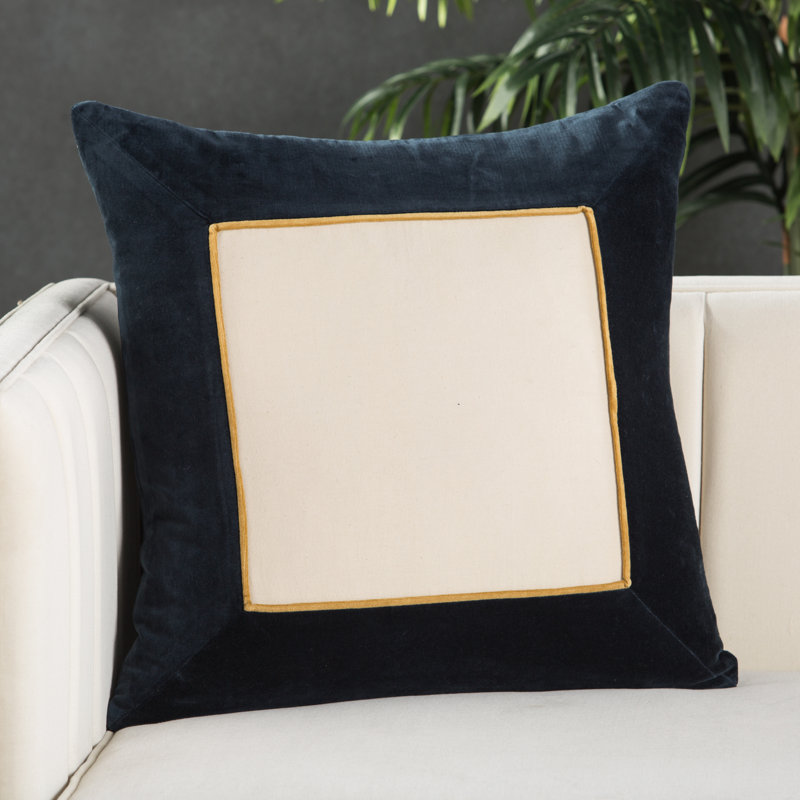 Emerson Square Cotton Pillow Cover, Polyester, Blush