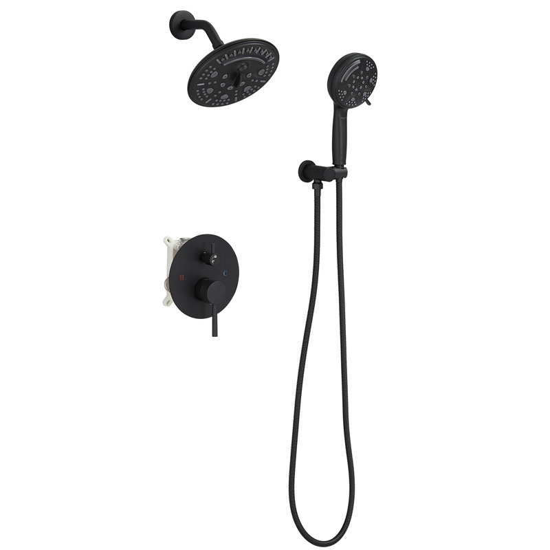 All-In-One Kit with Rough in-Valve, Matte Black