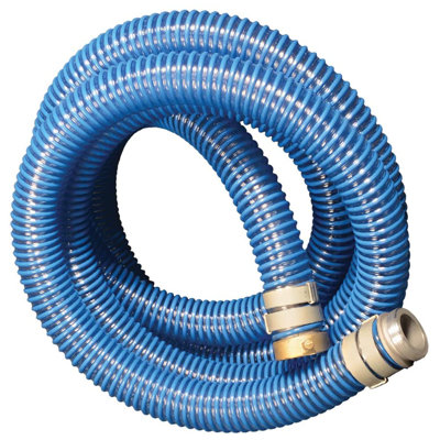 Apache 20 Foot Long 2 Inch Diameter 58 PSI Flexible PVC Pool Hose, Blue