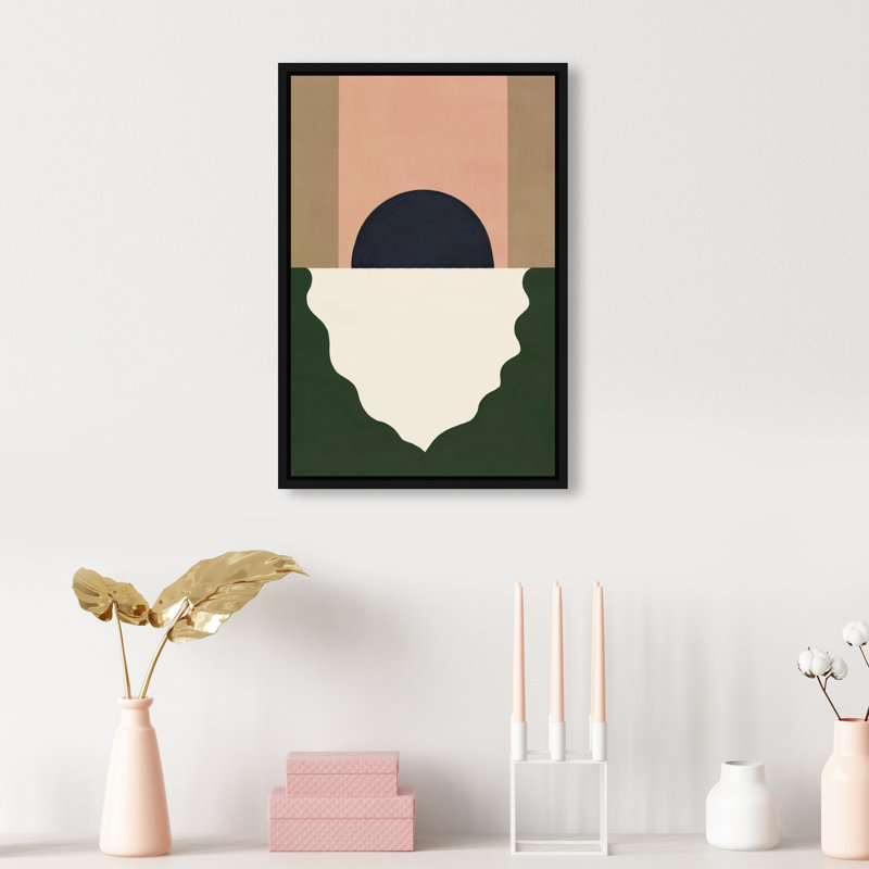 Moonrise Abstract Print by Oliver Gal, 11"H x 16"W, Black Floater Frame