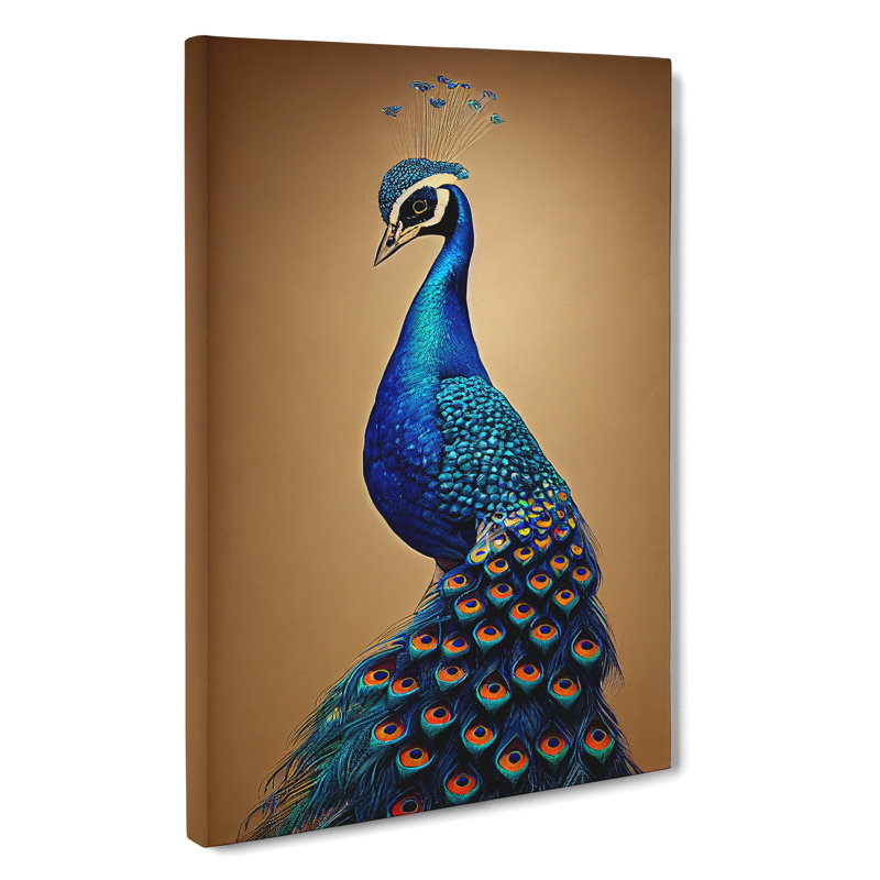Entrancing Peacock - Wrapped Canvas, 60cm H x 40cm W x 3cm D