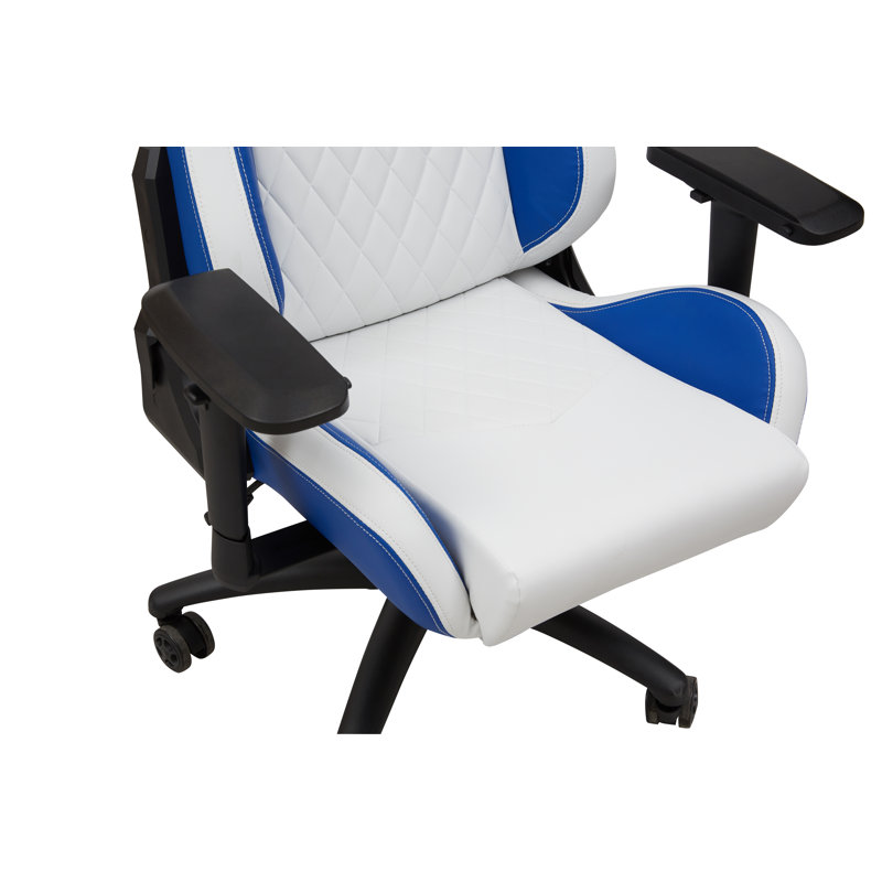 Fauteuil de jeu Inbox Zero Henny, Blanc / bleu