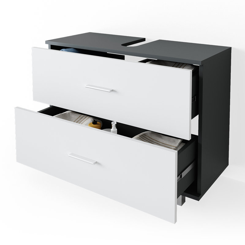 81Cm Free-Standing Single Bathroom Vanity Base Only, Anthracite