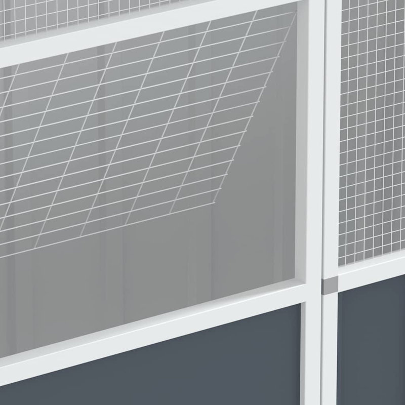 Drabic 78.7'' Steel Flat Top Flight Cage, Anthracite