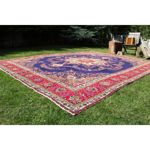 Vintage Oriental Premium Handmade Unique Rug Beige 9'5'' X 12'12'' - 11,34 Square Meters