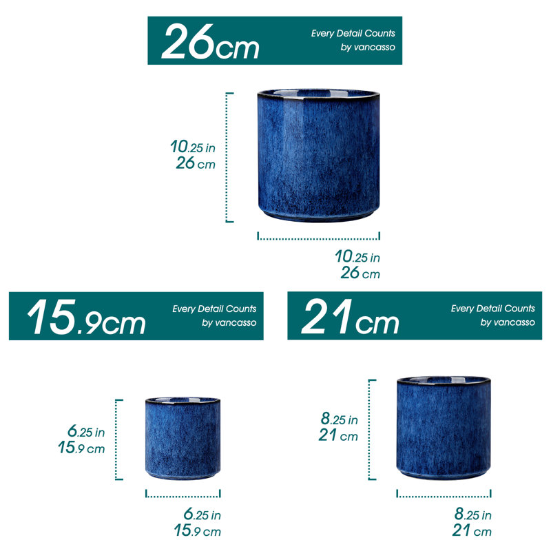 ZTHPOT Ceramic Pot Planter, Blue