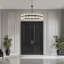 Large 48" 48 - Light Dimmable Wagon Wheel Chandelier Round Crystal Cup Style Pendant Fixture for Living Room High Ceilings Foyer Staircase