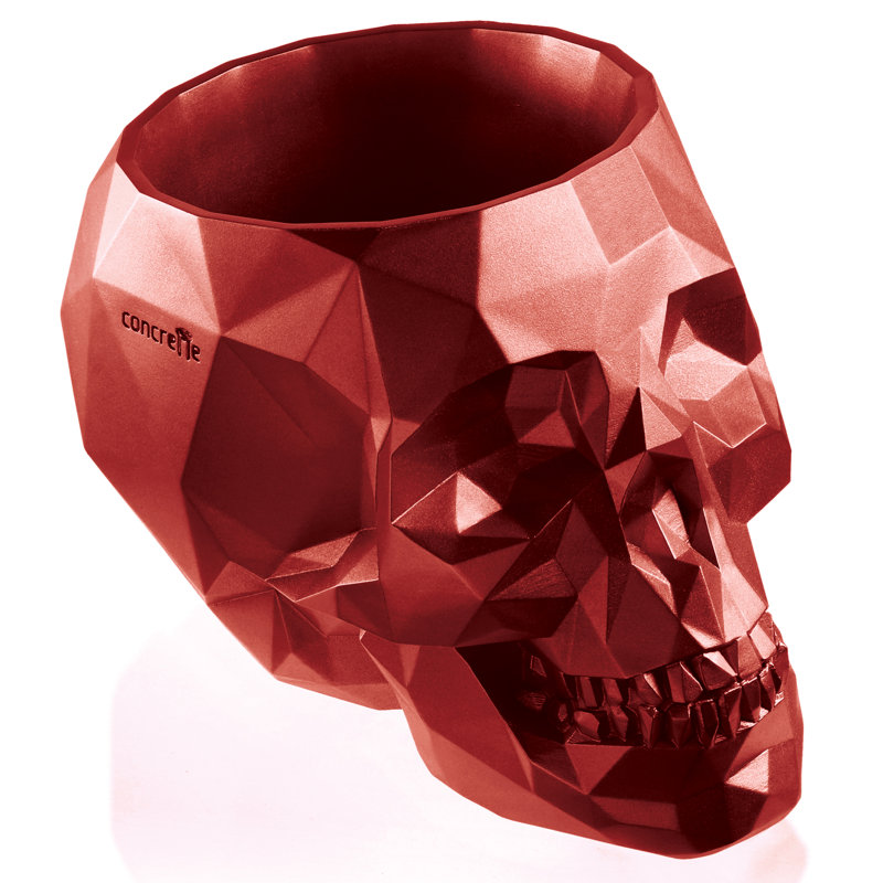 Handmade Pot Planter, Red Metallic