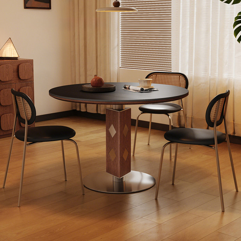 Table de salle à manger noire en pierre frittée, H 29,53 po x L 31,5 po x l 31,5 po