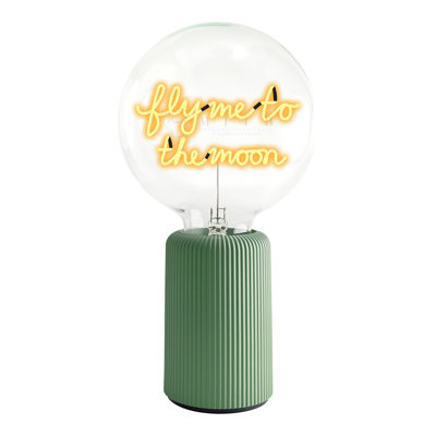 Ampoule FLY ME TO THE MOON Lampe de table ambre avec base PORTABLE Pop Nomad