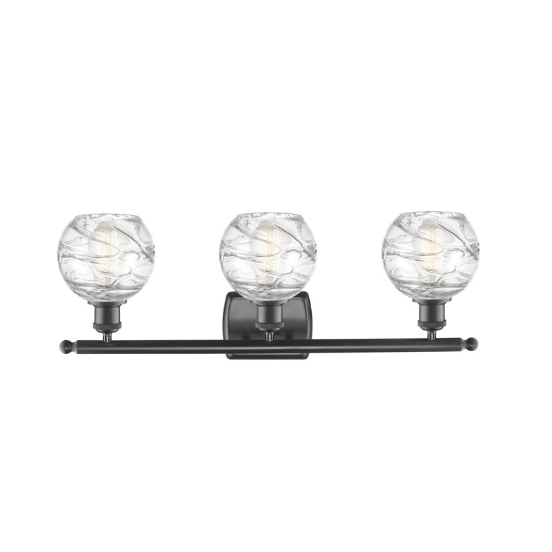 Éclairage pour meuble-lavabo à intensité variable Halvorson, Ampoule incandescente rétro de 60 watts, Noir mat