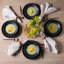 Assiette à dîner en céramique noire matte de 10,8 po - allant au micro-ondes, au four et au lave-vaisselle, par Porto Brasil
