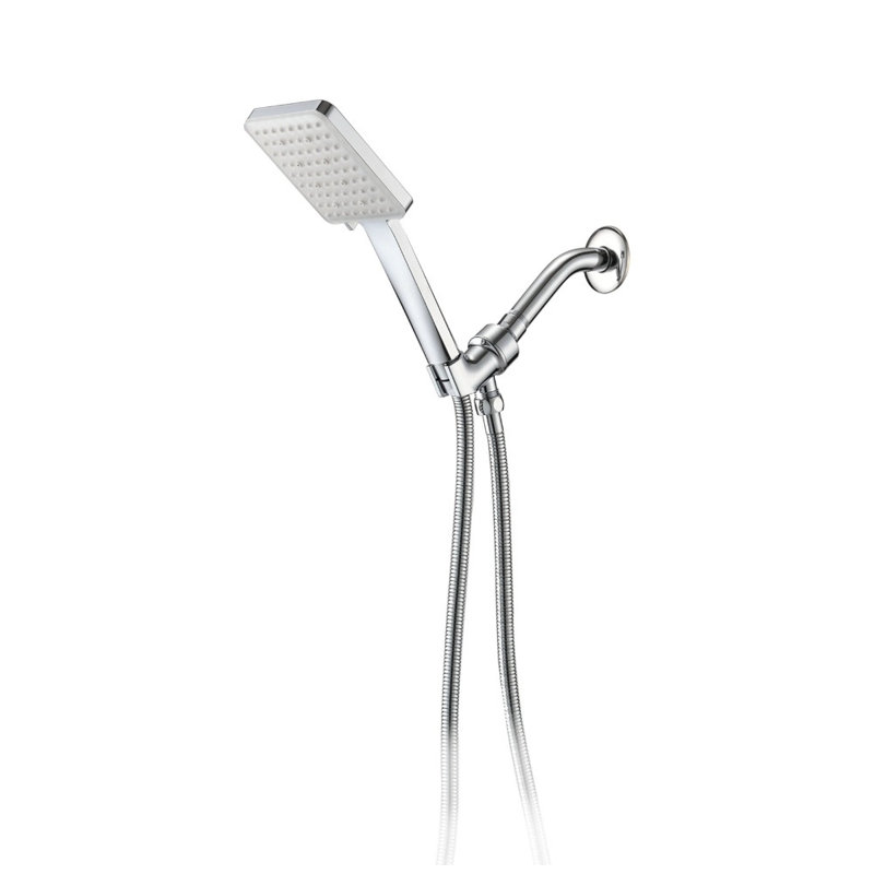 Robinet de douche chromé à haute pression multifonctionnel - Pomme de douche à main combinée pour salle de bain