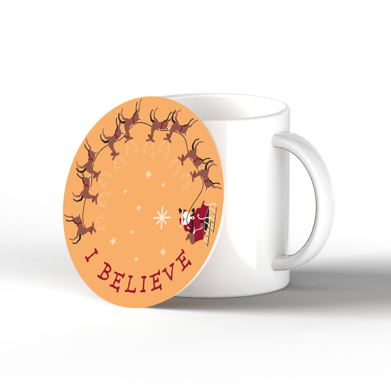 Carley Ceramic Round 1 Piece Coaster