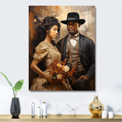Harlem Historical Couple Portrait I - African American Art Metal Wall Art