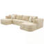 Canapé modulaire modulaire avec deux repose-pieds mobiles-1957507635