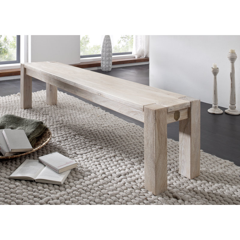 Solid Wood Bench, H45 x W140 x D35cm