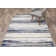 Tapis rayé bleu / gris Roseman