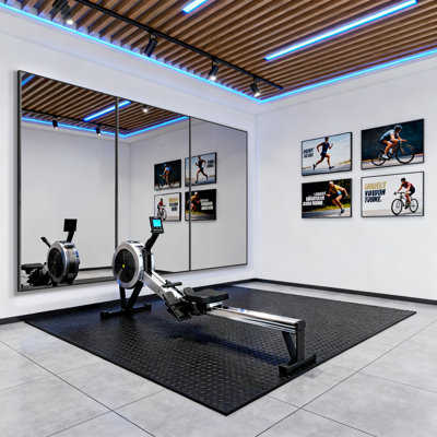 Extra Large Metal Framed Mirror, Floor Standing Full Length Mirror for Bedroom, Living Room or Home Gym