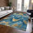 Machine Washable Indoor/Outdoor Xhevrie Teal Rug-1766248106