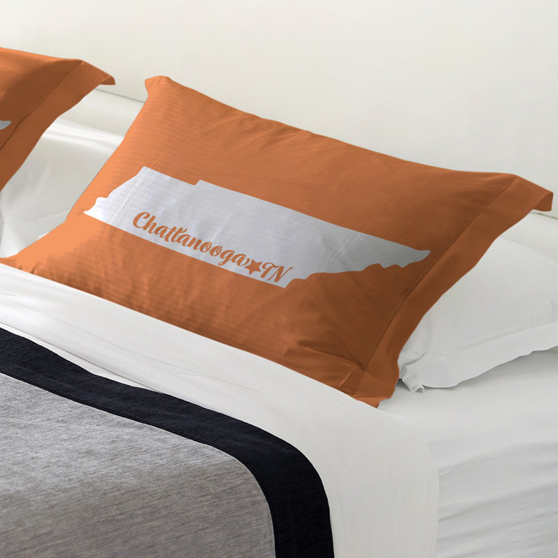 Sham Set, Queen, Polyester, Orange